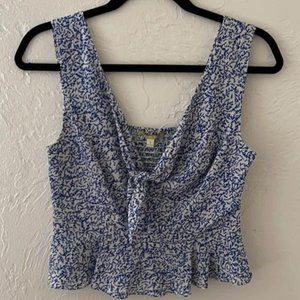 Blue & White Gianni Bini Crop Top